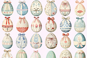 Easter Eggs With Bow Design Clipart, a Decorative Illustration by Fusion Dream (Thumbnail 2 of 10)