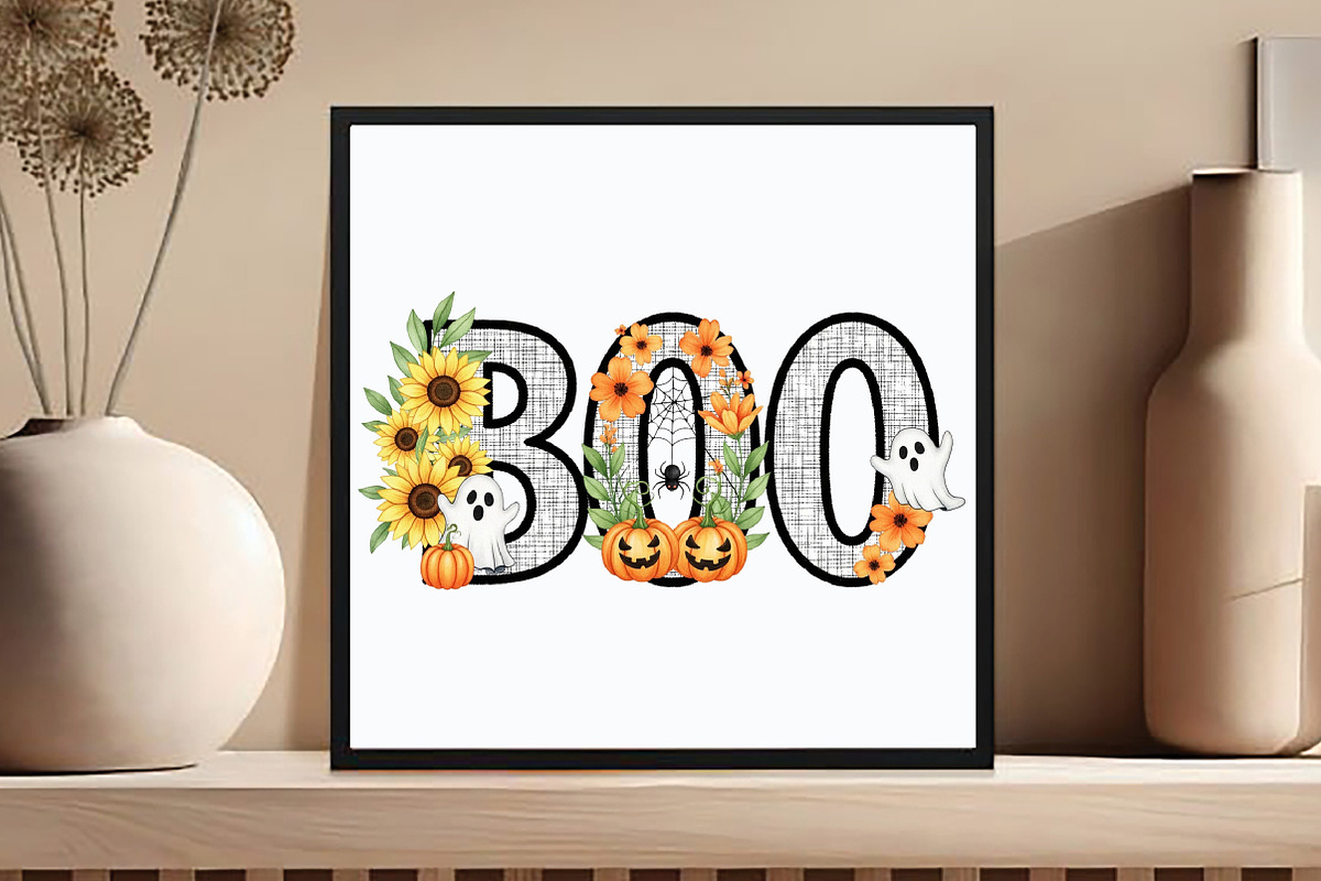 Floral Halloween Boo, an Illustration by DreamCafeArt (Photo 6 of 6)