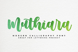 Muthiara, a Script Font by Abo Daniel Studio