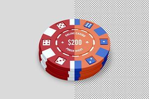 Casino Chips Mockup - 6 Views