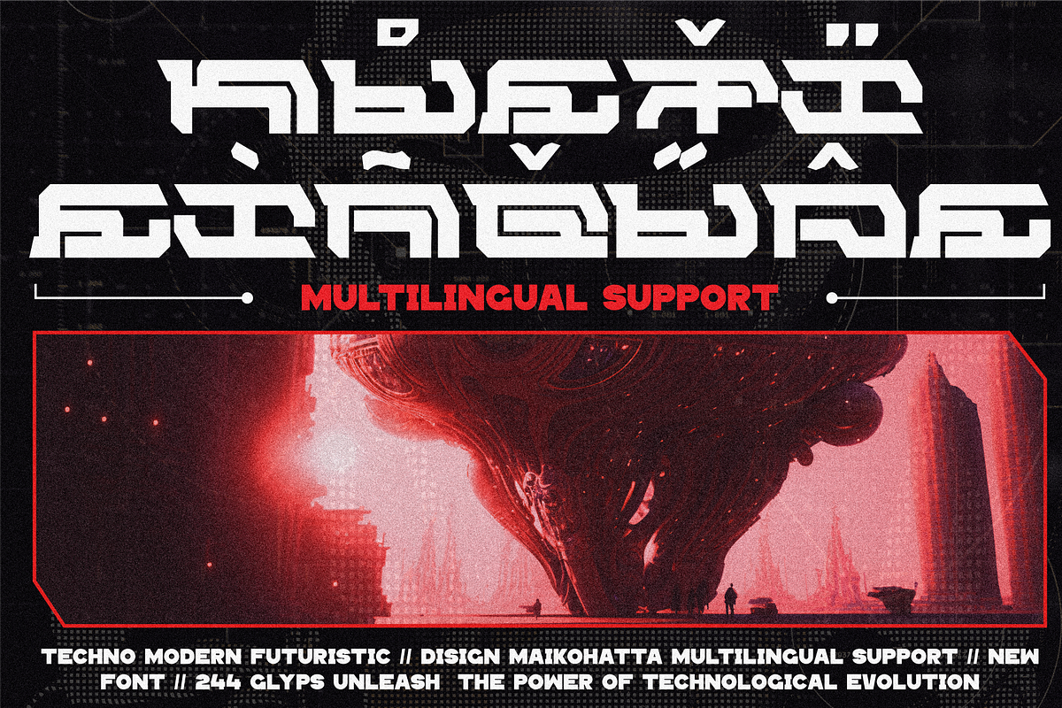 Bizo - Techno Modern Font, a Handwritten Font by MaikoHatta (Photo 6 of 8)