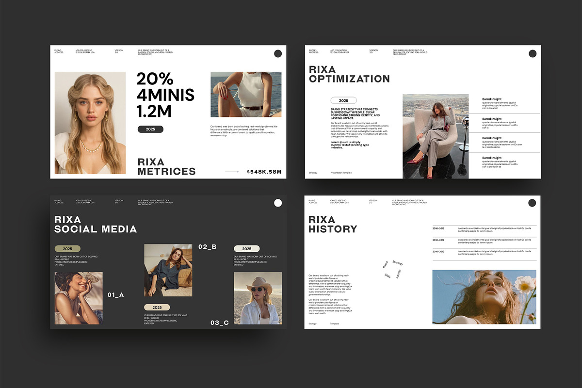 Rixa Content Strategy Template, a Presentation Template by Studio Artisan (Photo 5 of 5)