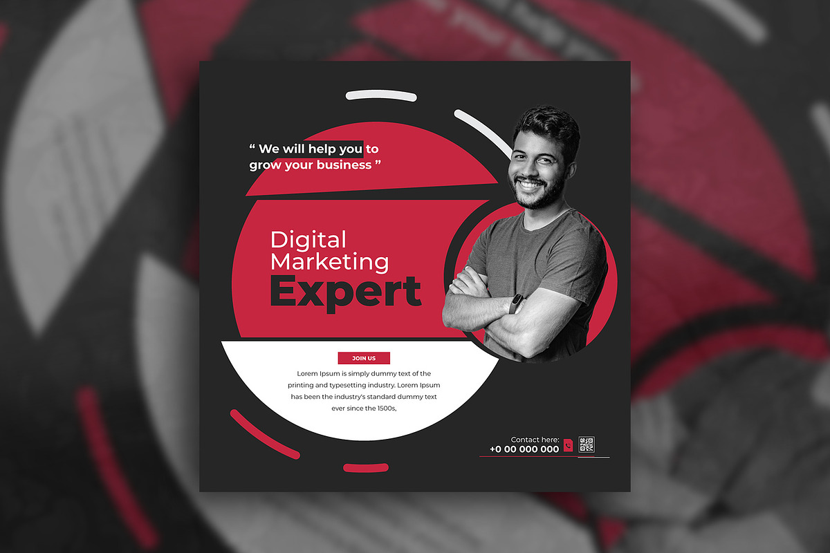 Marketing agency social media post, a Social Media Template by Tanmoy Topu (Photo 5 of 11)