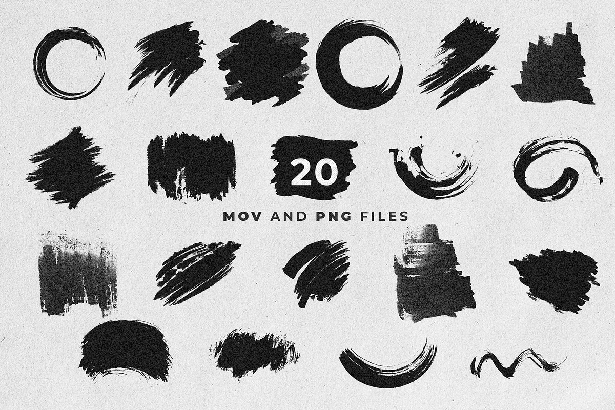 12-Animated Painted Masks, a Texture Graphic by TemplateZuu