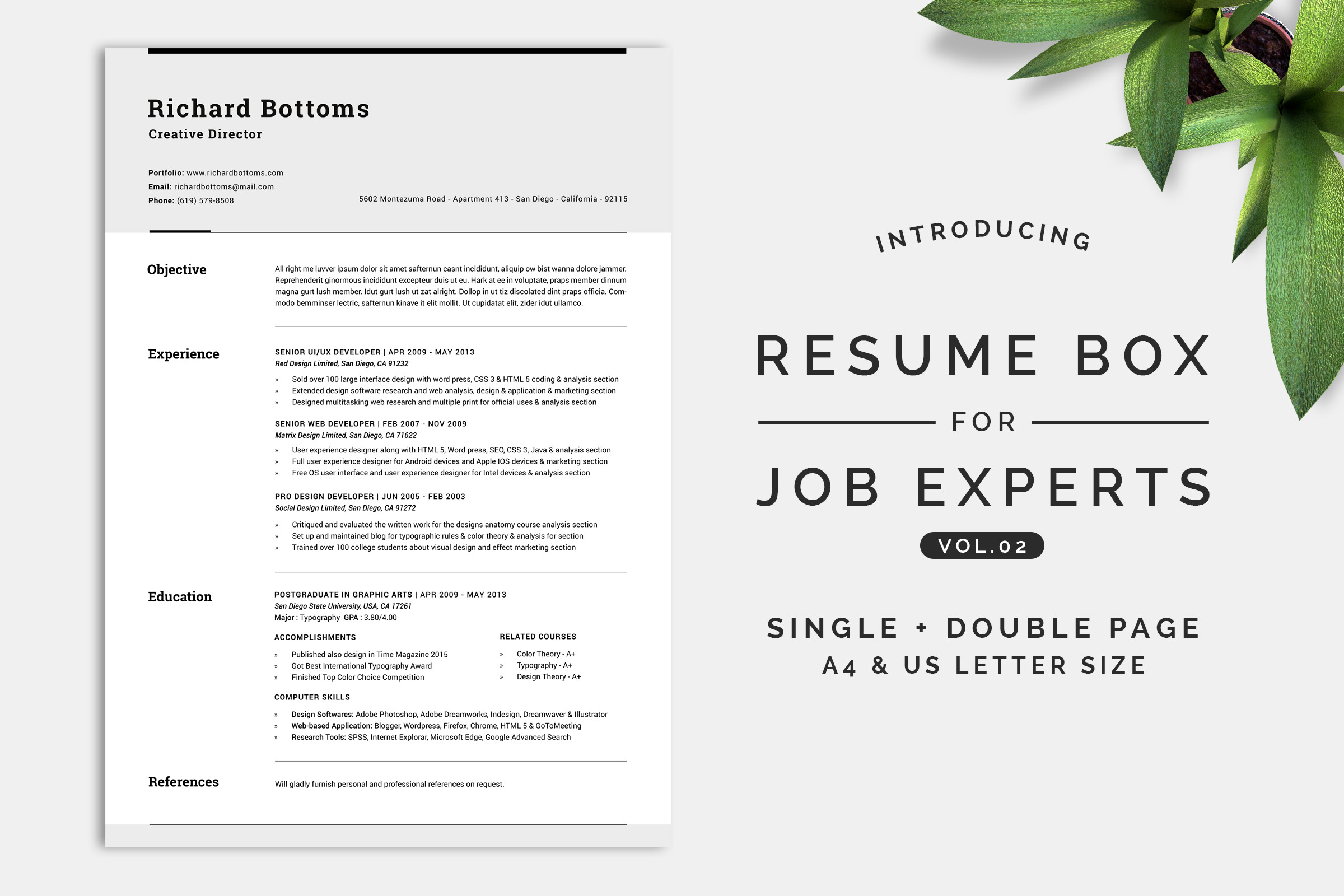 Resume Box for Job Experts Vol.2, a Resume Template by SNIPESCIENTIST