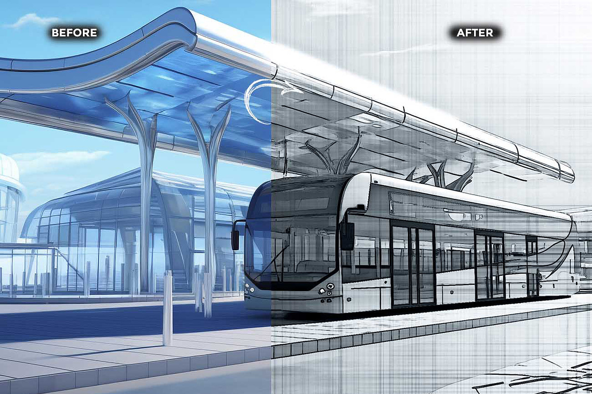 ARCHITECTURAL SKETCH FX — Ps Action, an Action Add-On by Studio Retouch (Photo 12 of 12)