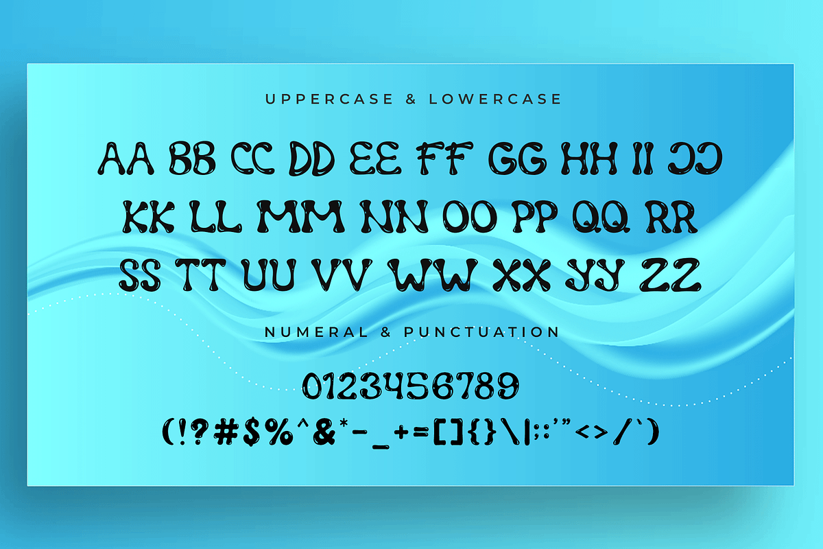 Oceyne – Modern Liquid Font, a Sans Serif Font by overlaytemplates (Photo 4 of 5)