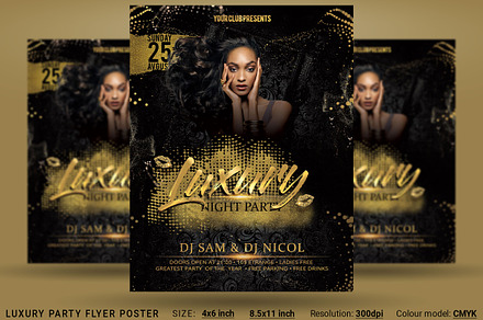 Luxury Party Flyer Poster, a Flyer Template by Artolus