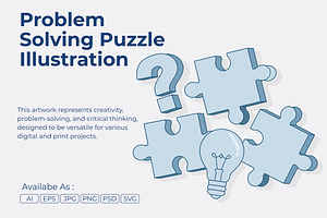 Problem Solving Puzzle Illustration, an Object Illustration by Partikusi Design