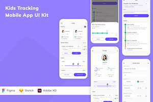 Kids Tracking Mobile App UI Kit