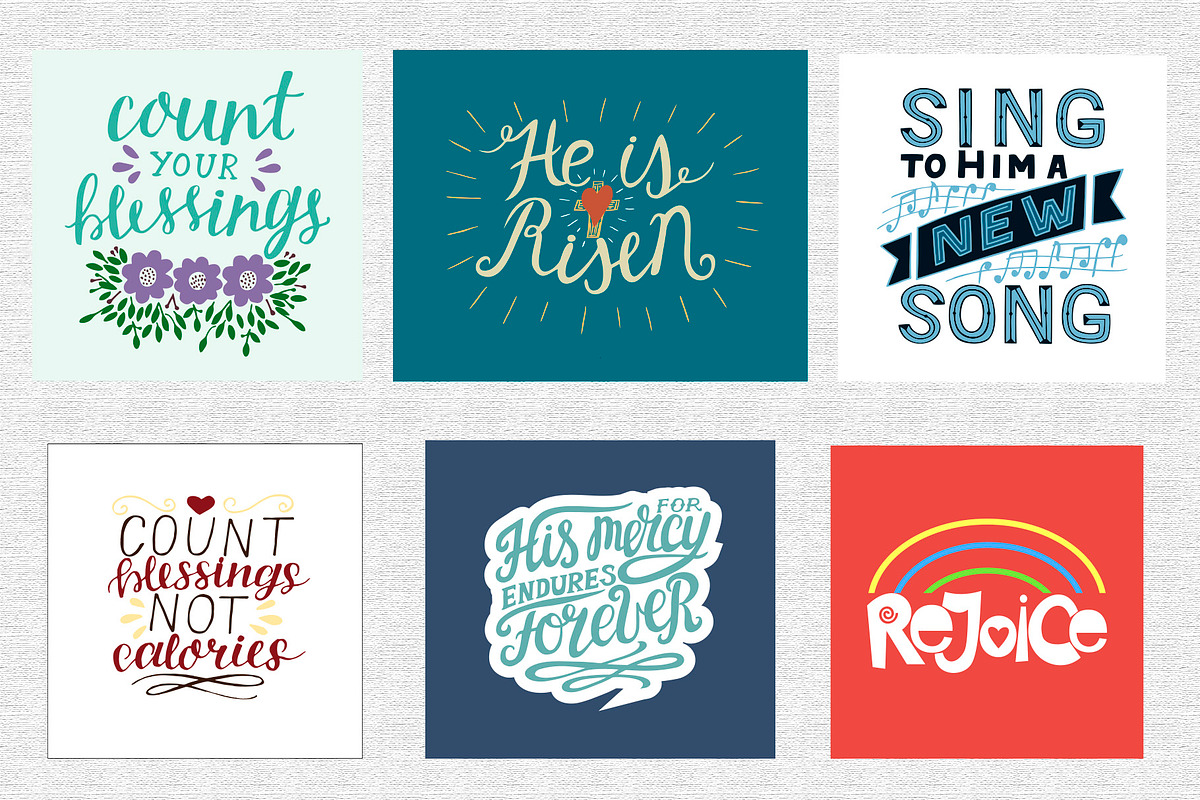 BUNDLE 74 BIBLE QUOTES, an Illustration by Ola-la-la (Photo 10 of 15)