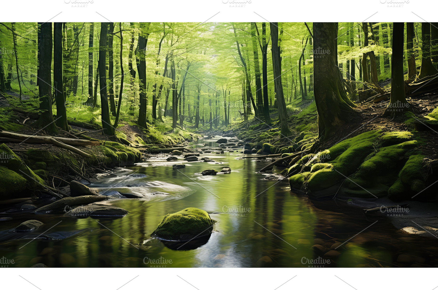 sprg forest in spring ai generated, a Nature Photo by pikepicture