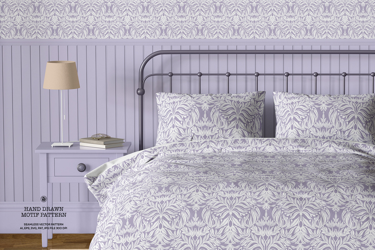 Hand Drawn Motif Wallpaper, a Wallpaper Graphic by Bloomart Studio (Photo 3 of 7)