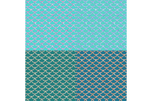 Mint & Mermaid Scales Digital Paper