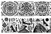 Vintage Flowers Folk Art, a Decorative Illustration by devastd (Thumbnail 19 of 28)