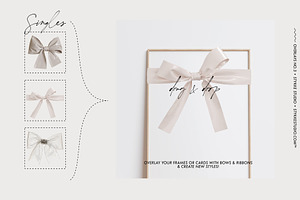 BOW & RIBBON Overlay Clipart Mockups