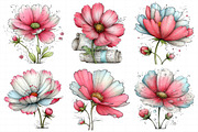 Spring Cosmos Flower Clipart, an Illustration by Daily.Designs (Thumbnail 8 of 8)