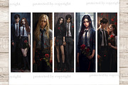 Dark Academy Bookmarks | Ephemera, a Person Illustration by GlamArtZhanna (Thumbnail 3 of 3)