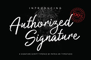 Authorized Signature Script Fonts, a Script Font by Patria Ari (P4tcreativa) (Thumbnail 1 of 10)
