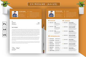 Clean CV Resume PSD Template