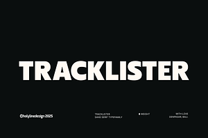 Tracklister - Display Sans Family