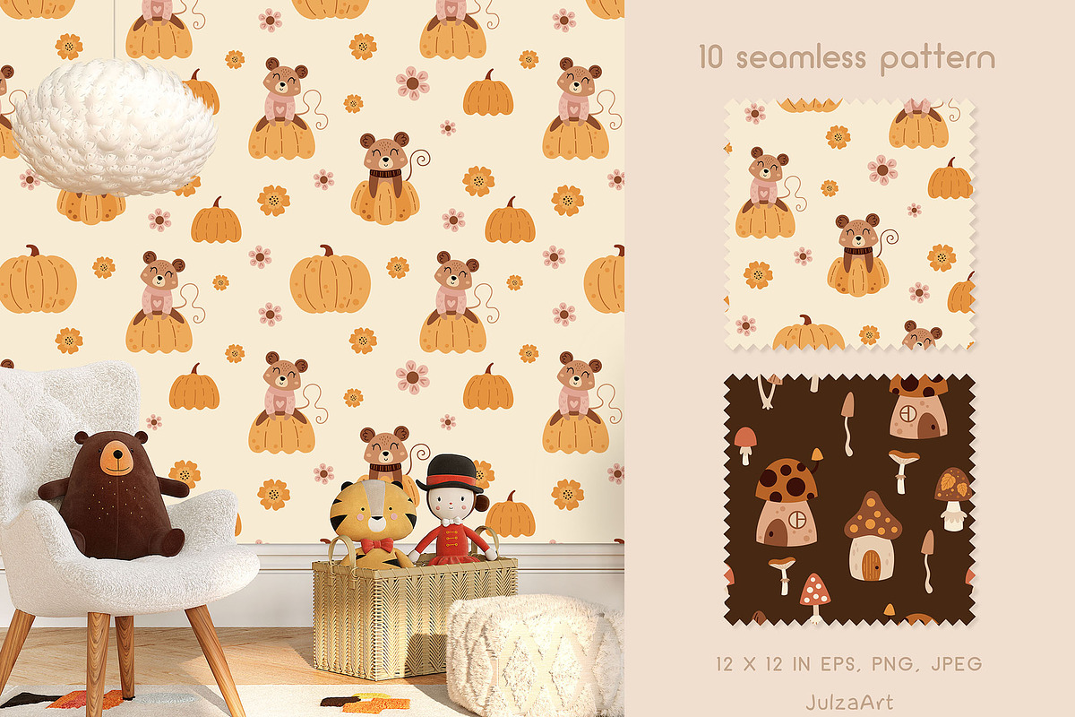 Autumn animals collection, a Seasonal Illustration by JulzaArt (Photo 7 of 11)