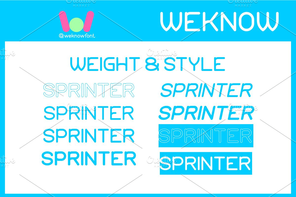 Sprinter Font, a Sans Serif Font by weknow (Photo 8 of 8)