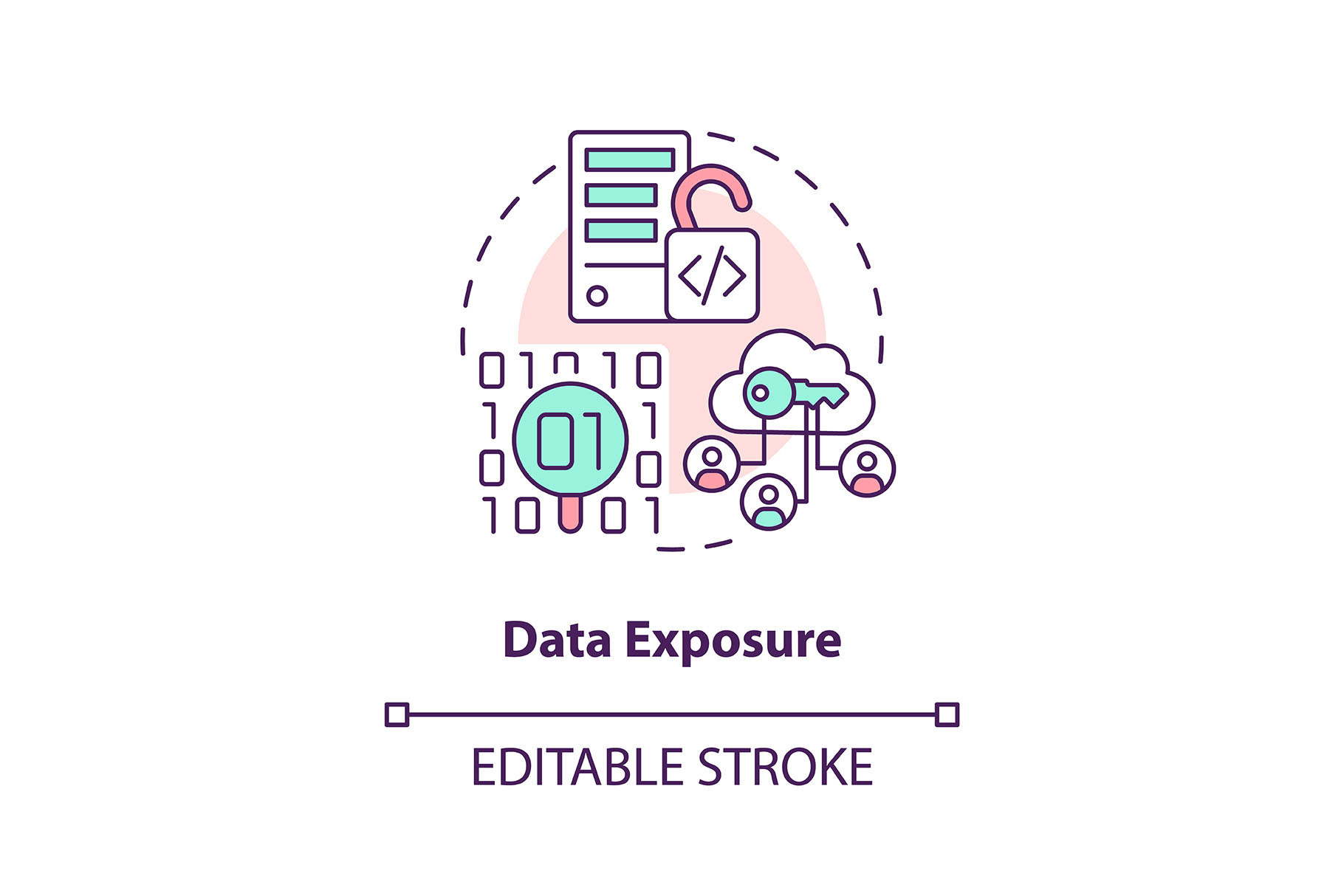 Data exposure concept icon, an Icon by IMG Visuals
