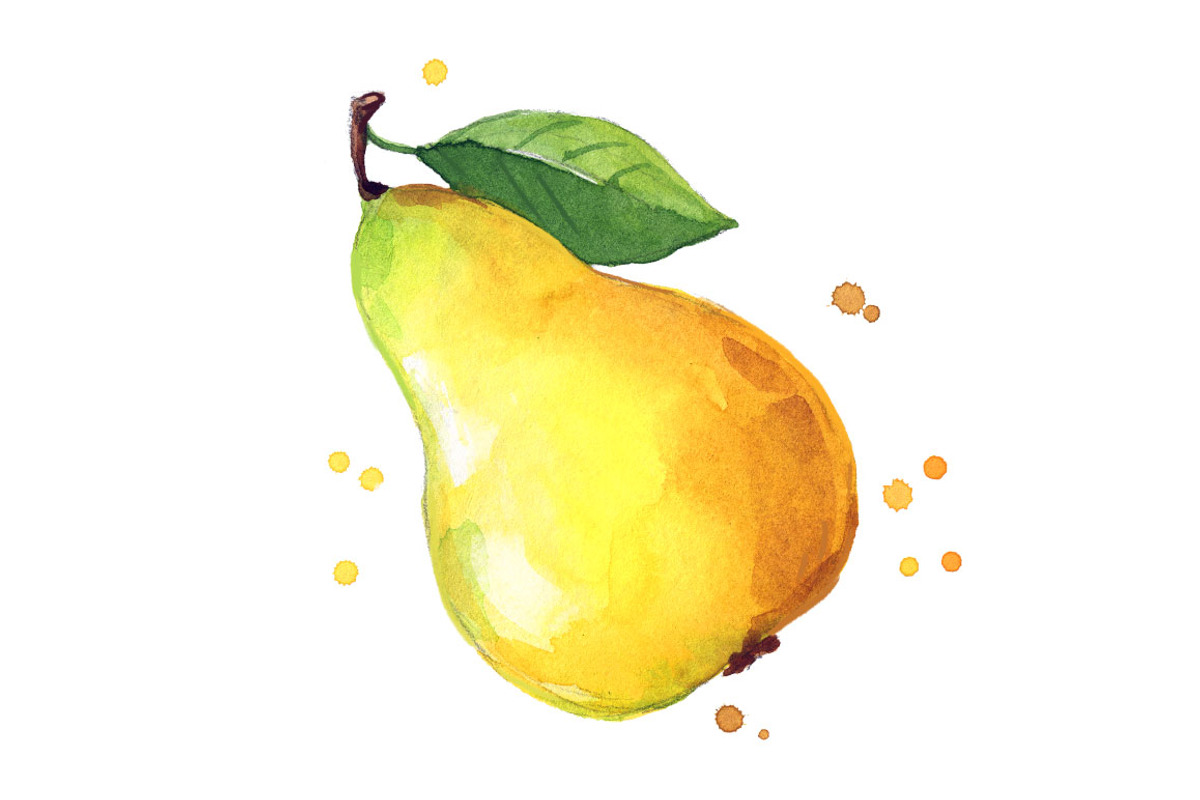 Set of yellow foods, watercolor, a Food Illustration by Kamenuka (Photo 3 of 4)