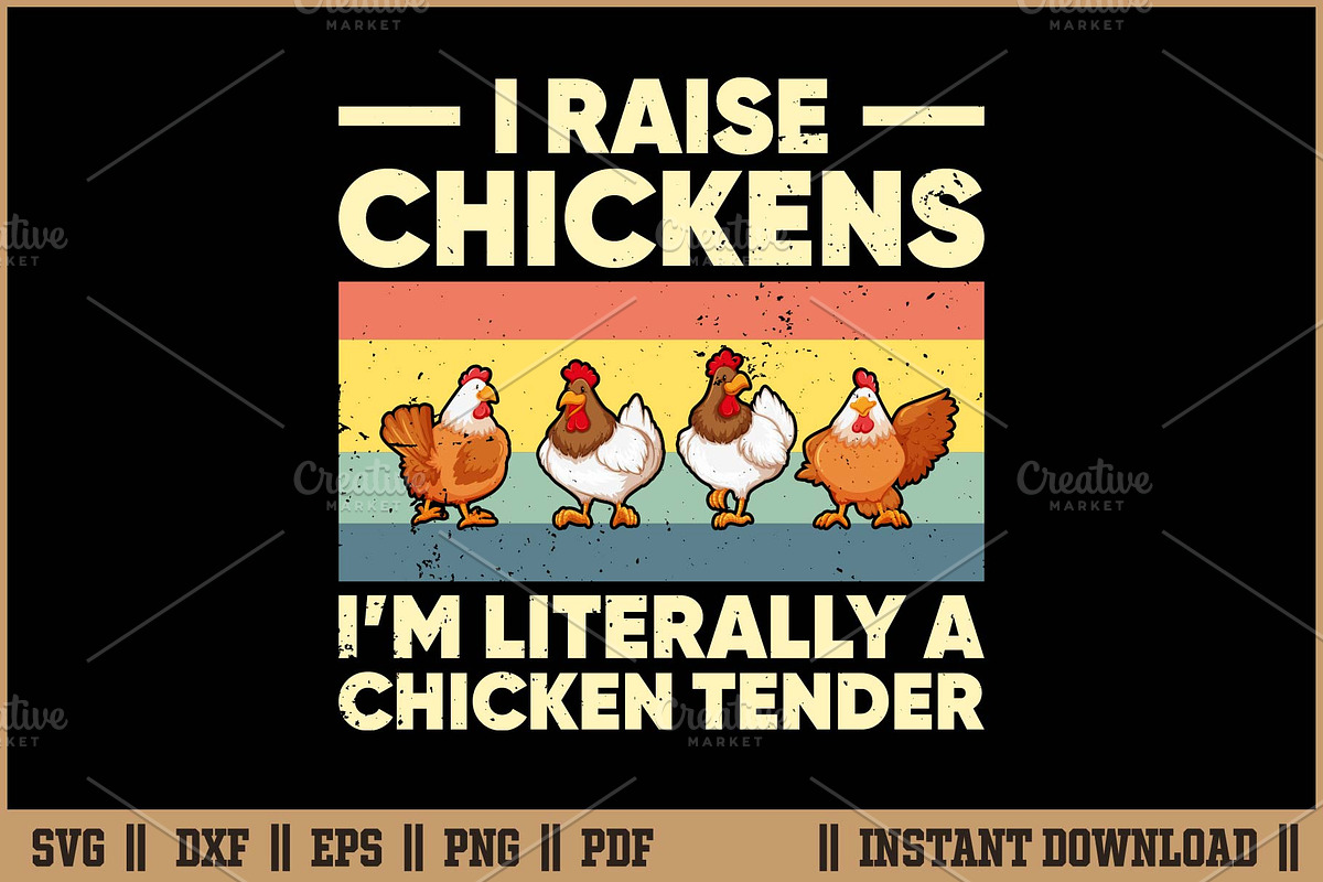 I Raise Chicken I'm Literally SVG, an Illustration by Handy Arts Studio (Photo 1 of 3)