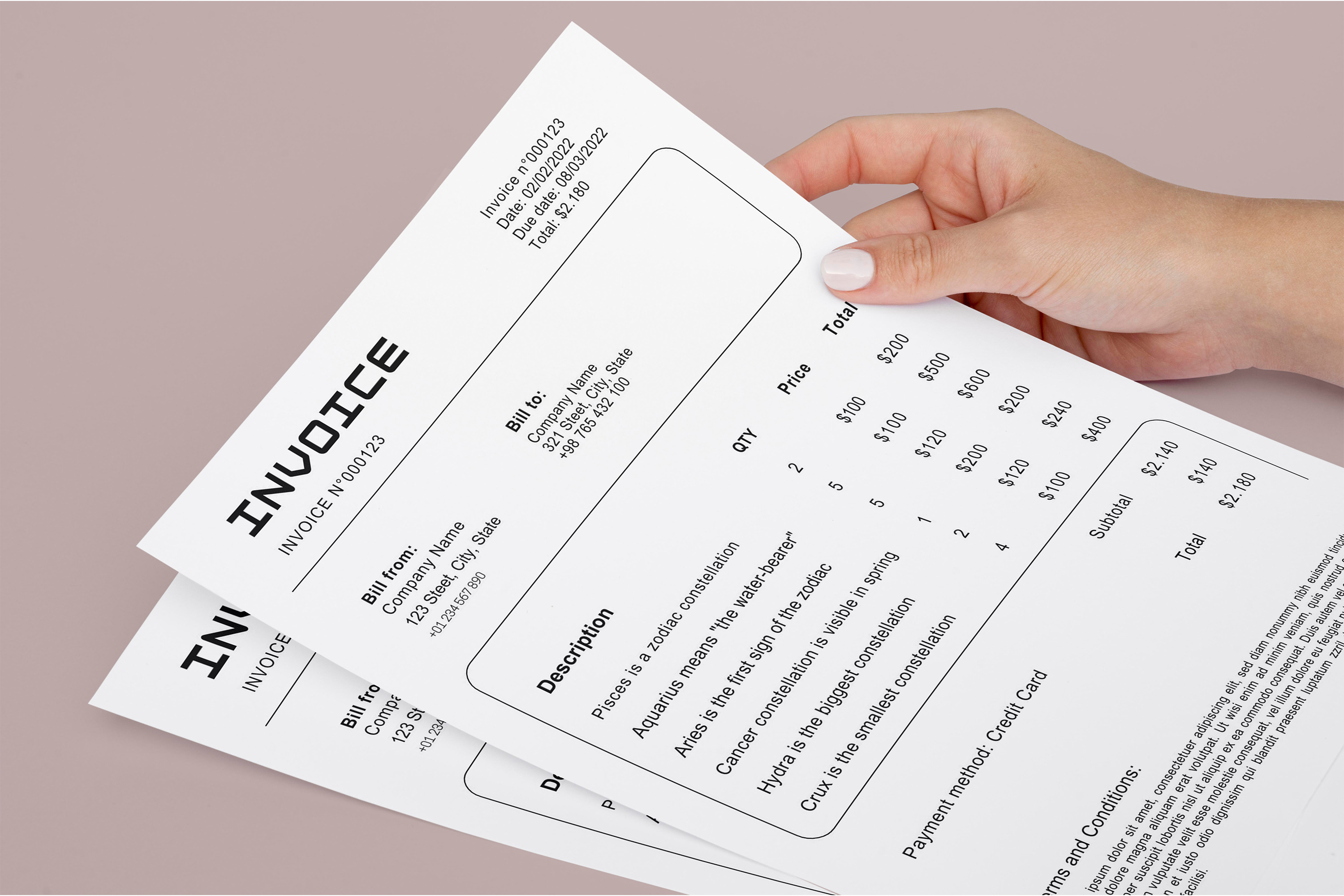 Editable Invoice Template, a Templates & Theme by craftsmaker