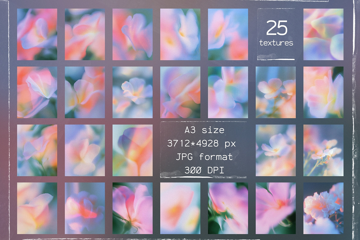 25 Noisy Textured Floral Backgrounds, a Background Graphic by lerinartstudio (Photo 10 of 11)