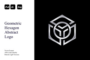 Geometric Hexagon Abstract Logo, a Branding & Logo Template by Luxury Logos