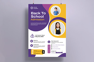 Back To School Admission Poster, a Flyer Template by MightyDesign