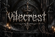 Vilecrest — Dark Gothic Font, a Script Font by Wow Magic (Thumbnail 1 of 5)