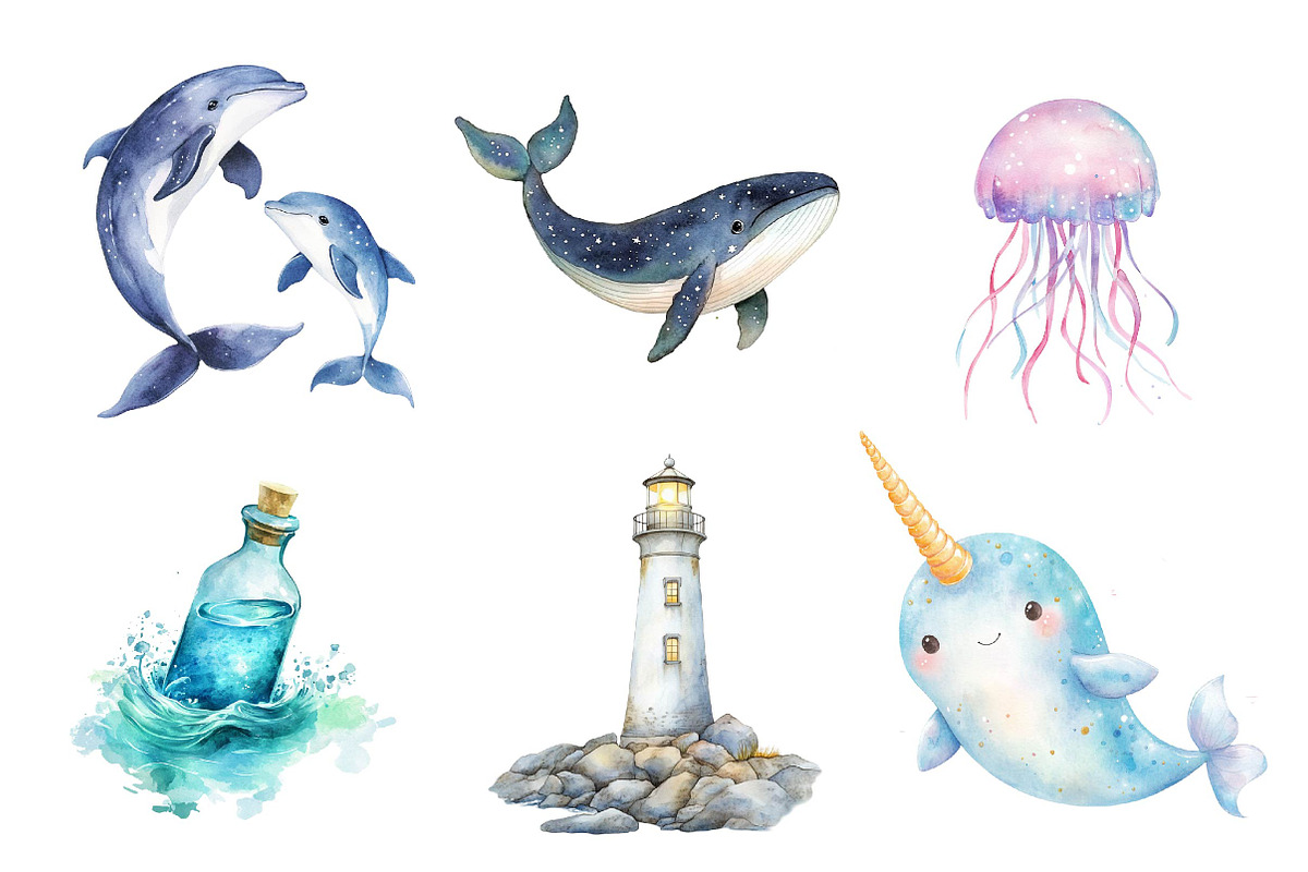 Adventure at Sea Nursery Clipart, an Illustration by CreationArt (Photo 4 of 5)