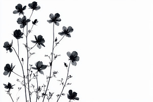Dark Cosmos Flowers on White Backgro, a Beauty & Fashion Photo by Pixeness Studio