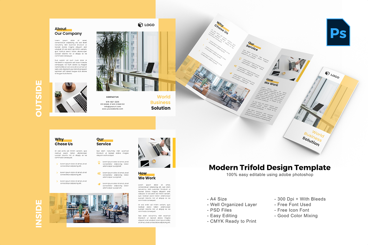 SALE | 36 BUNDLE TRIFOLD BROCHURE, a Brochure Template by rivatxfz (Photo 9 of 37)