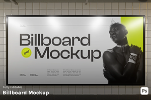 Large Billboard Mockup – Indoor, an Advertising Mockup by graphicsauce