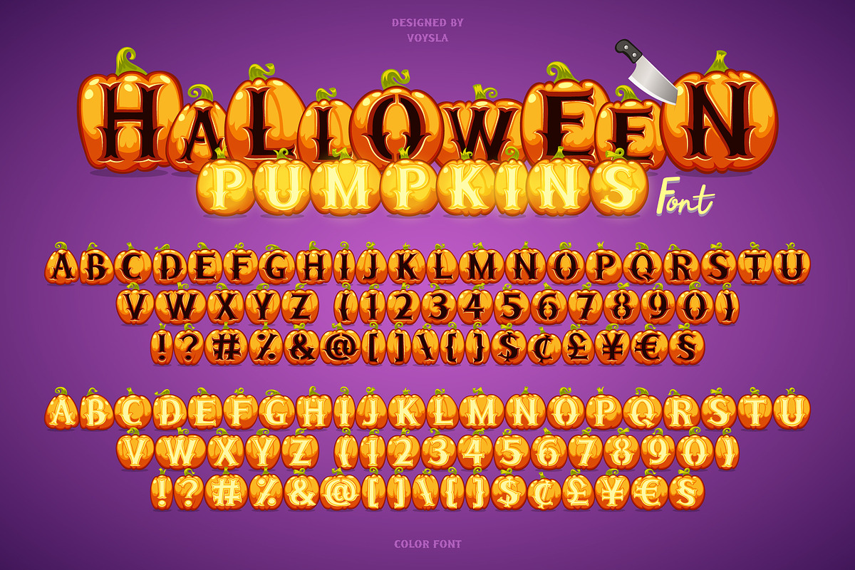 Halloween Pumpkins, a Script Font by Voysla's Shop (Photo 2 of 14)