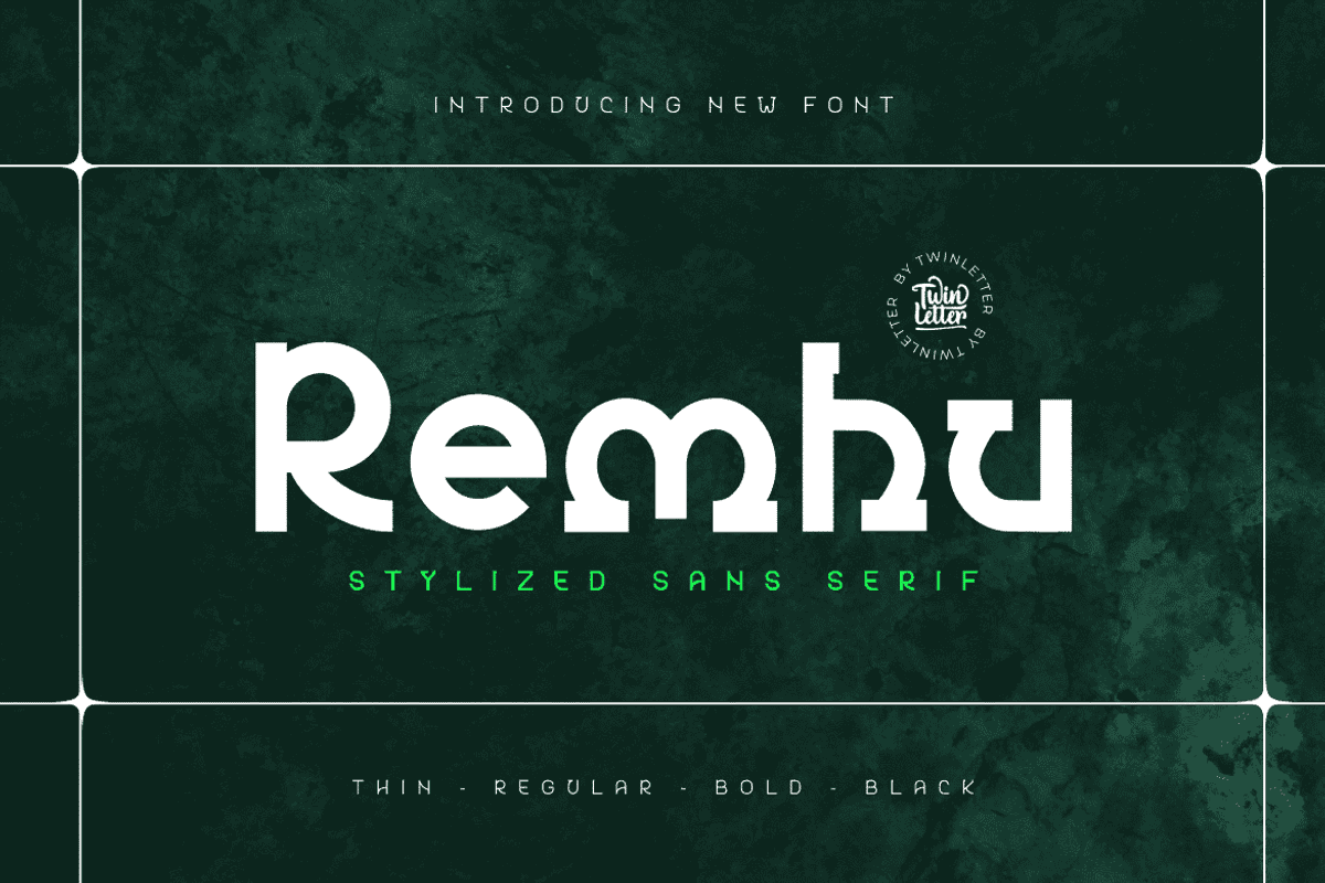 Remhu, a Sans Serif Font by twinstd (Photo 1 of 15)