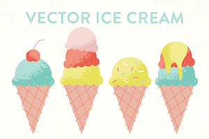 Vector Ice Cream Cones