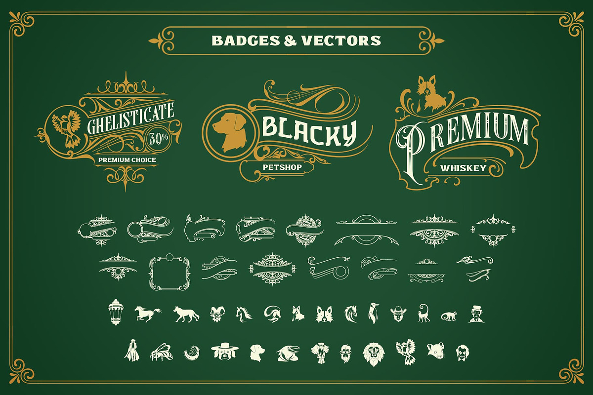 Brown Hunter Victorian Set, a Serif Font by alit design (Photo 26 of 32)