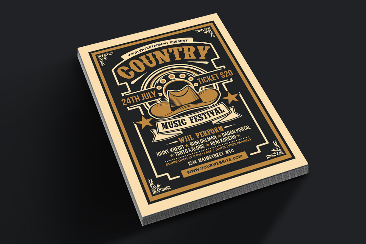 Country Music Festival, a Flyer Template by Muhamad Iqbal hidayat (Photo 2 of 4)
