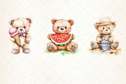 Summer Teddy Bear Clipart, an Illustration by Libby Wishes (Thumbnail 5 of 7)