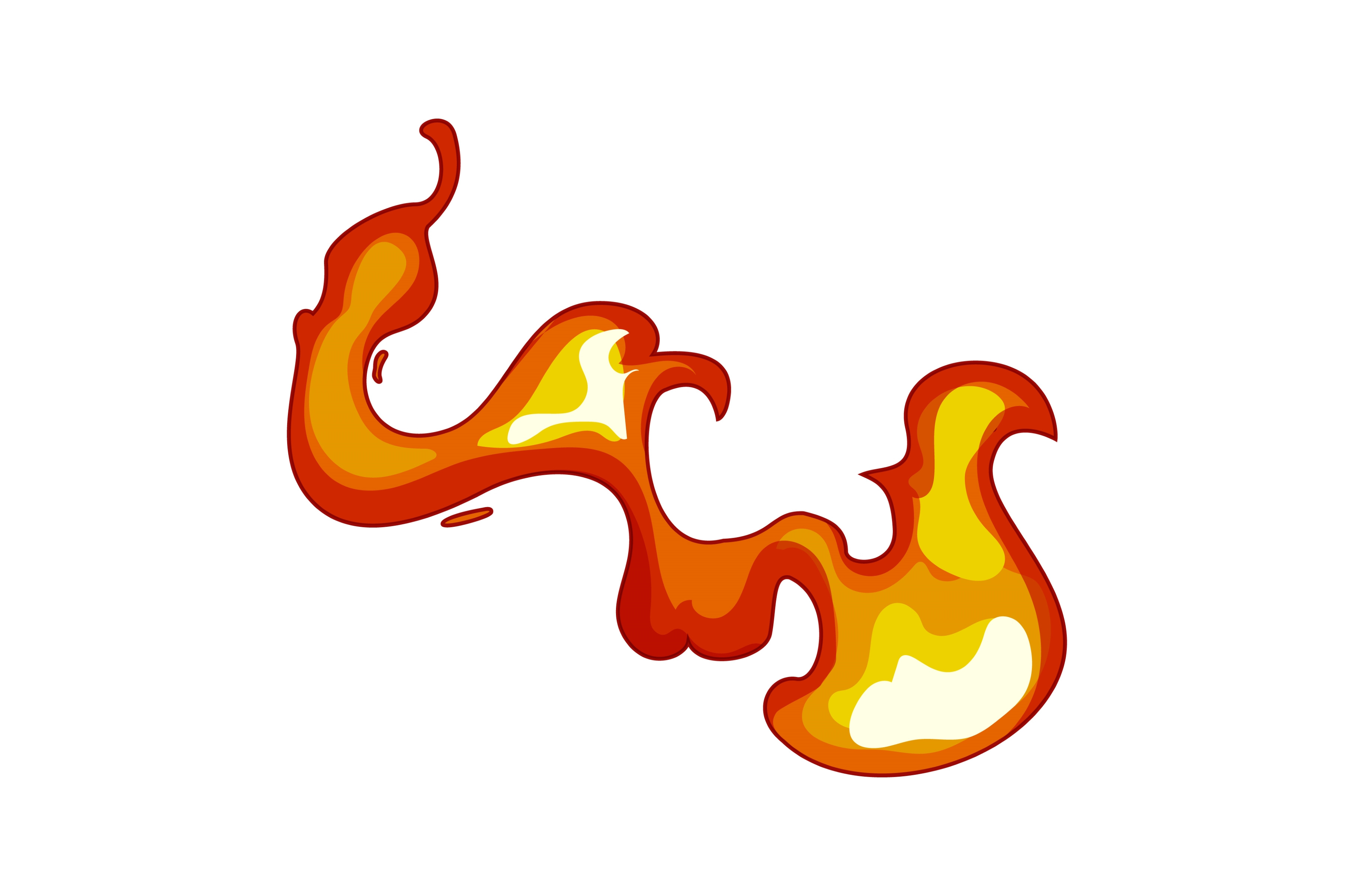 hot flame cartoon vector, an Object Illustration by pikepicture