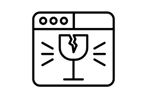 Fragile Line Icon, an Icon by Pexelpy