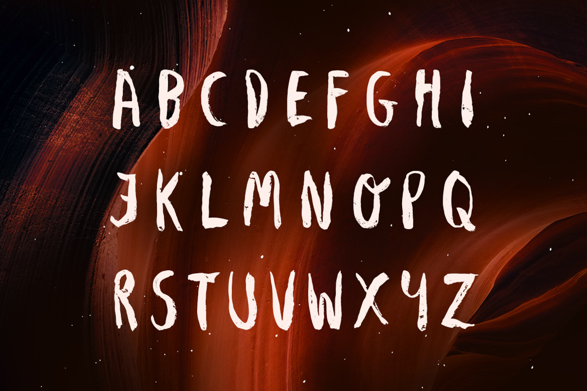 Avene Brush Font preview 3