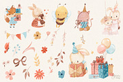 BIRTHADY PARTY. Watercolor clipart, an Object Graphic by OlliArtDesign (Thumbnail 2 of 5)