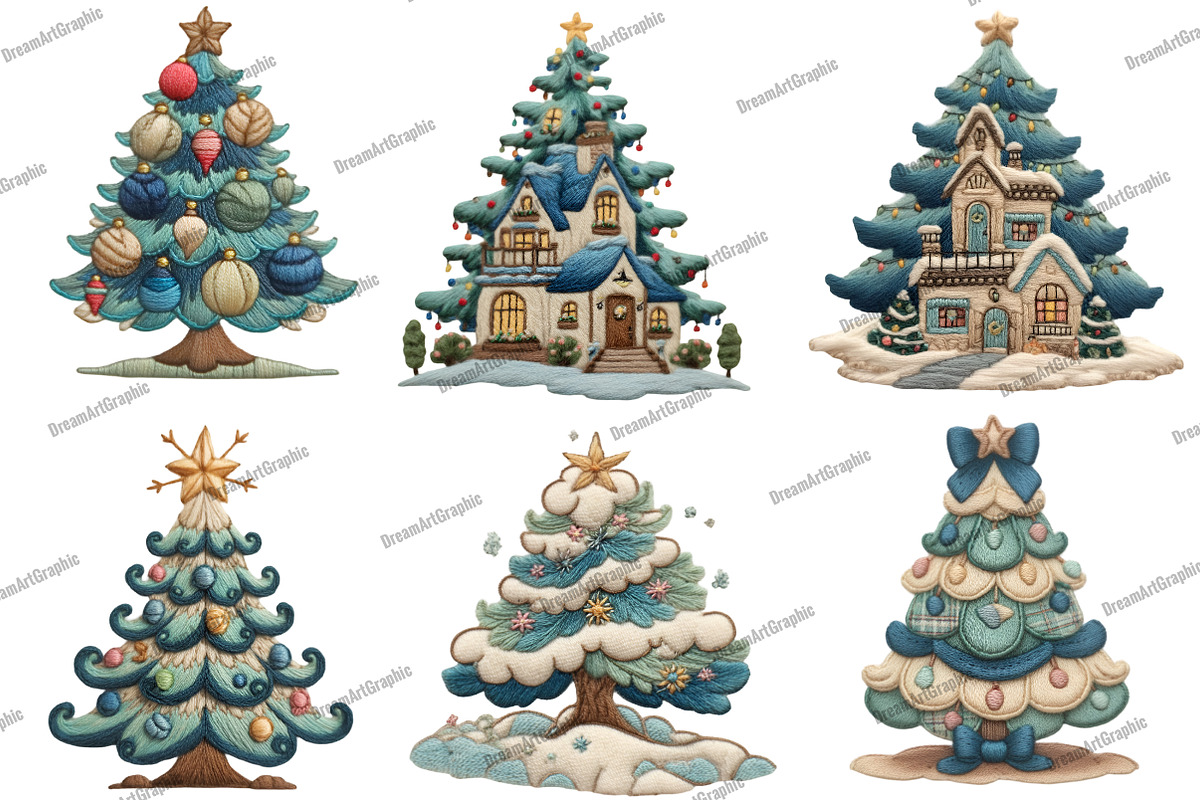 Christmas Tree Clipart, an Illustration by DreamArtGraphic (Photo 4 of 5)